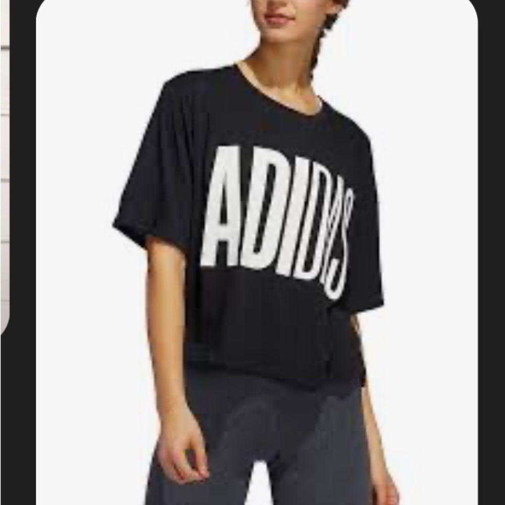 Adidas Classic Black Tee with White Logo S UNISEX